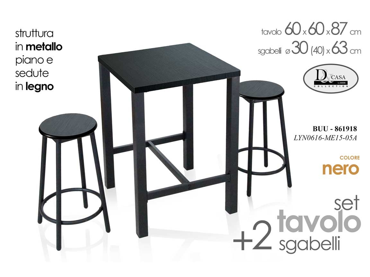 TAVOLO CON 2 SGABELLI 861918
