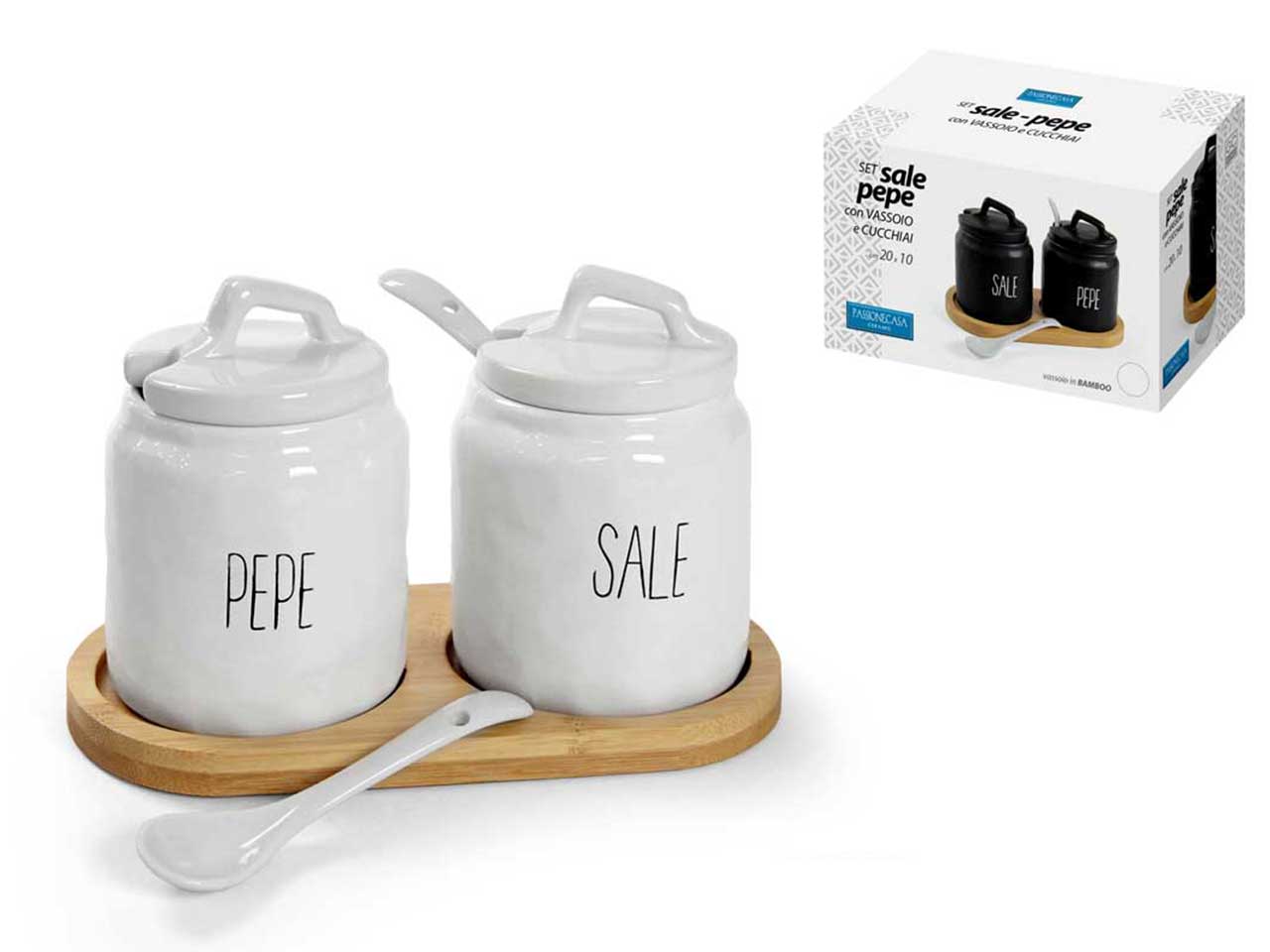 SALE E PEPE CON VASSOIO 20X10X1 869488