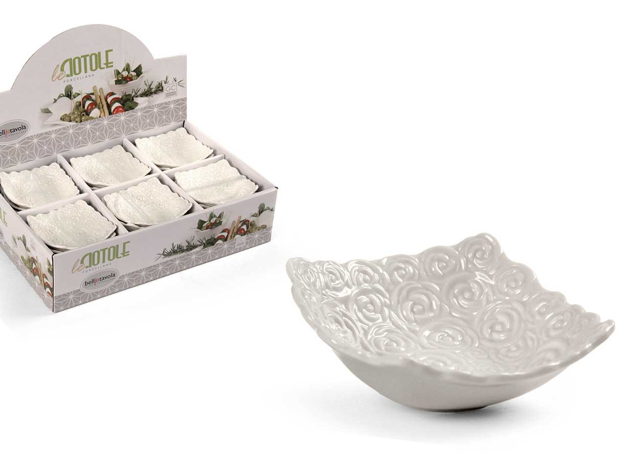 CIOTOLA PORCEL BIANCA 9X9X3 881336 CIOTOLA PORCEL BIANCA 9X9X3 881336