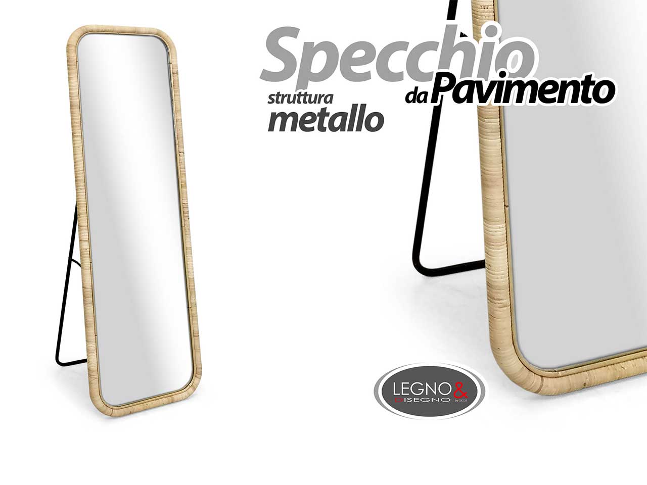 SPECCHIO IN RATTAN MISURA 160X50 866357