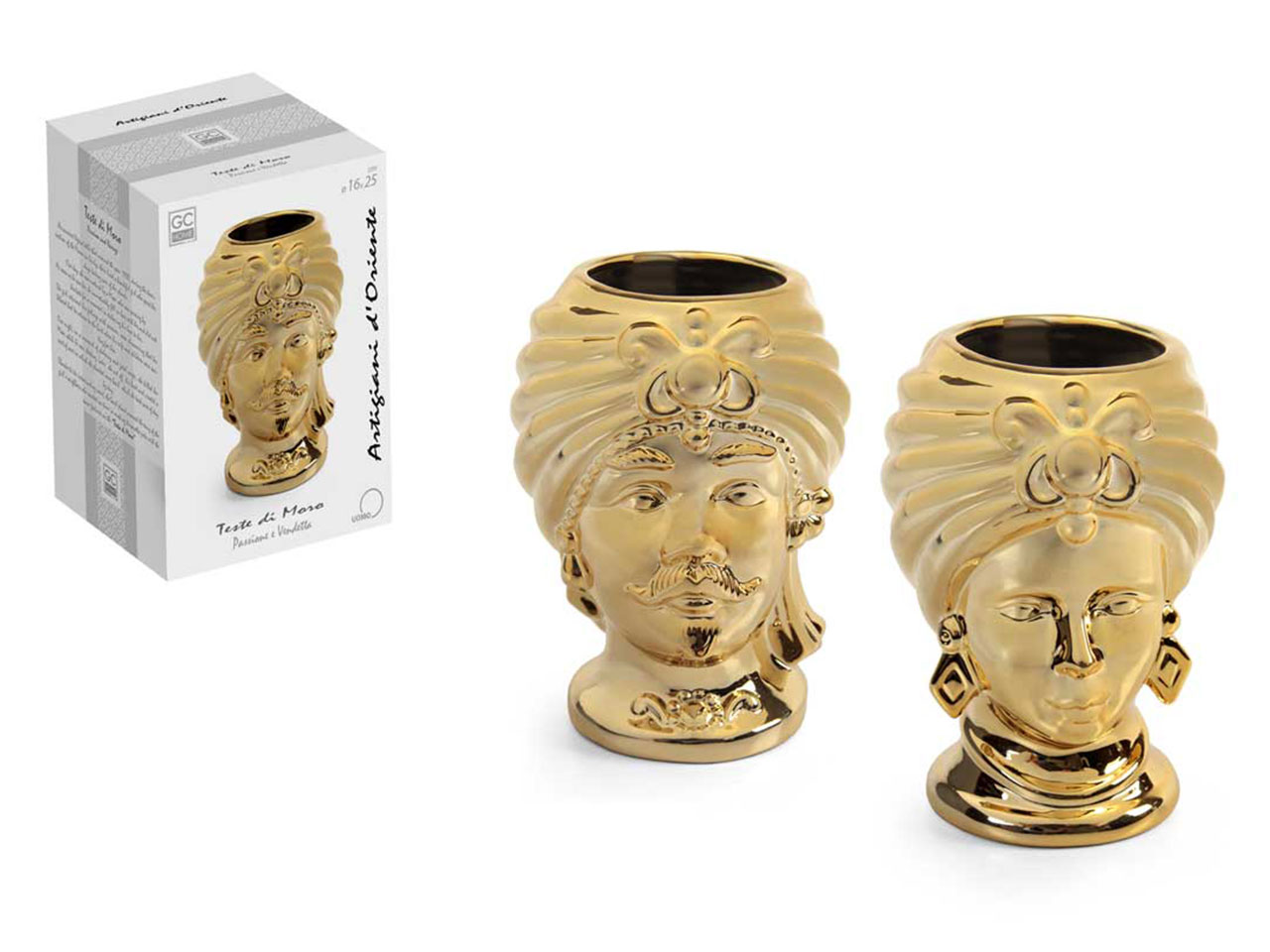 TESTA DI MORO ORO 12X18CM ASS 862663