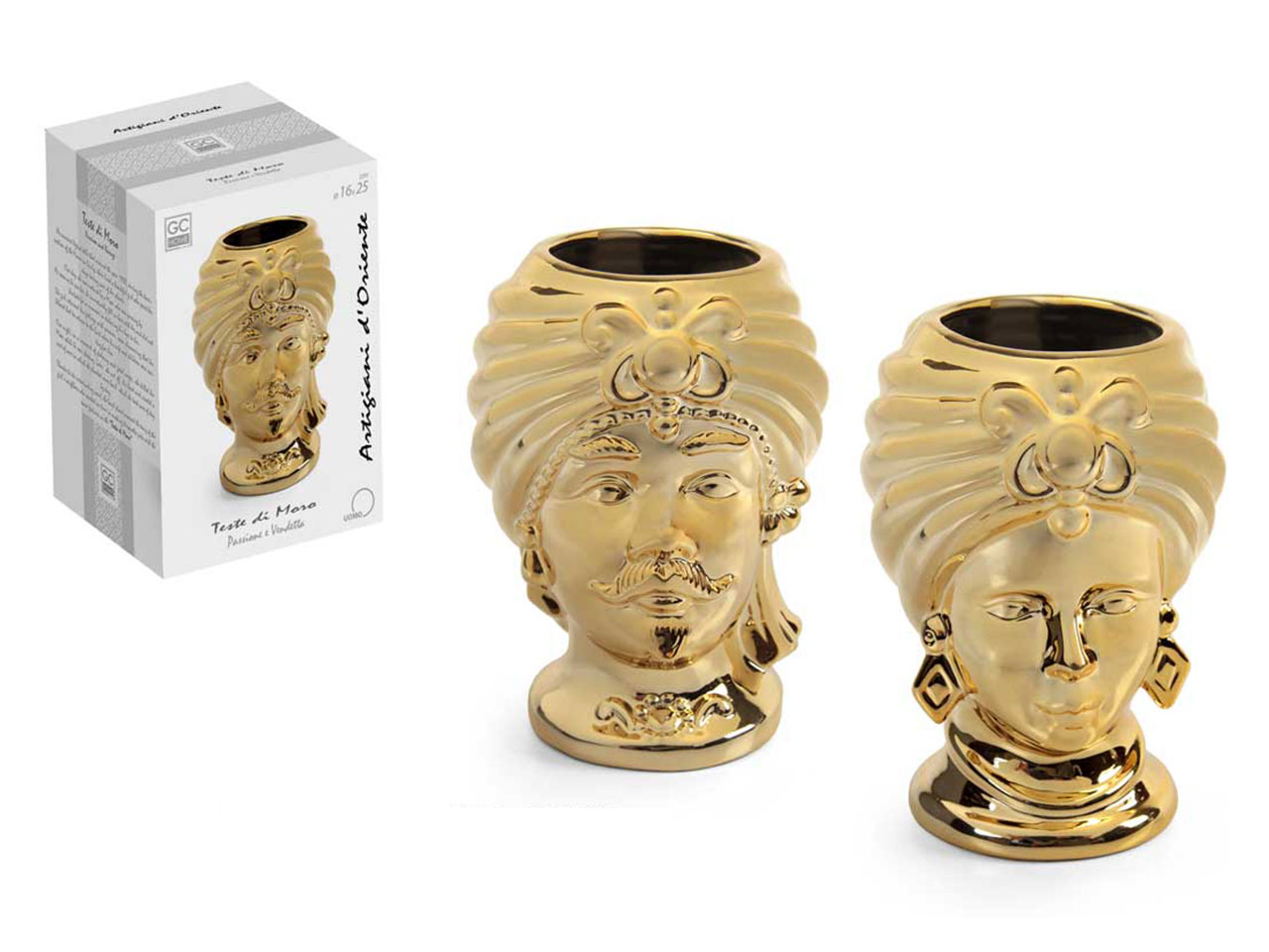 TESTA DI MORO ORO 16X25CM ASS 862656