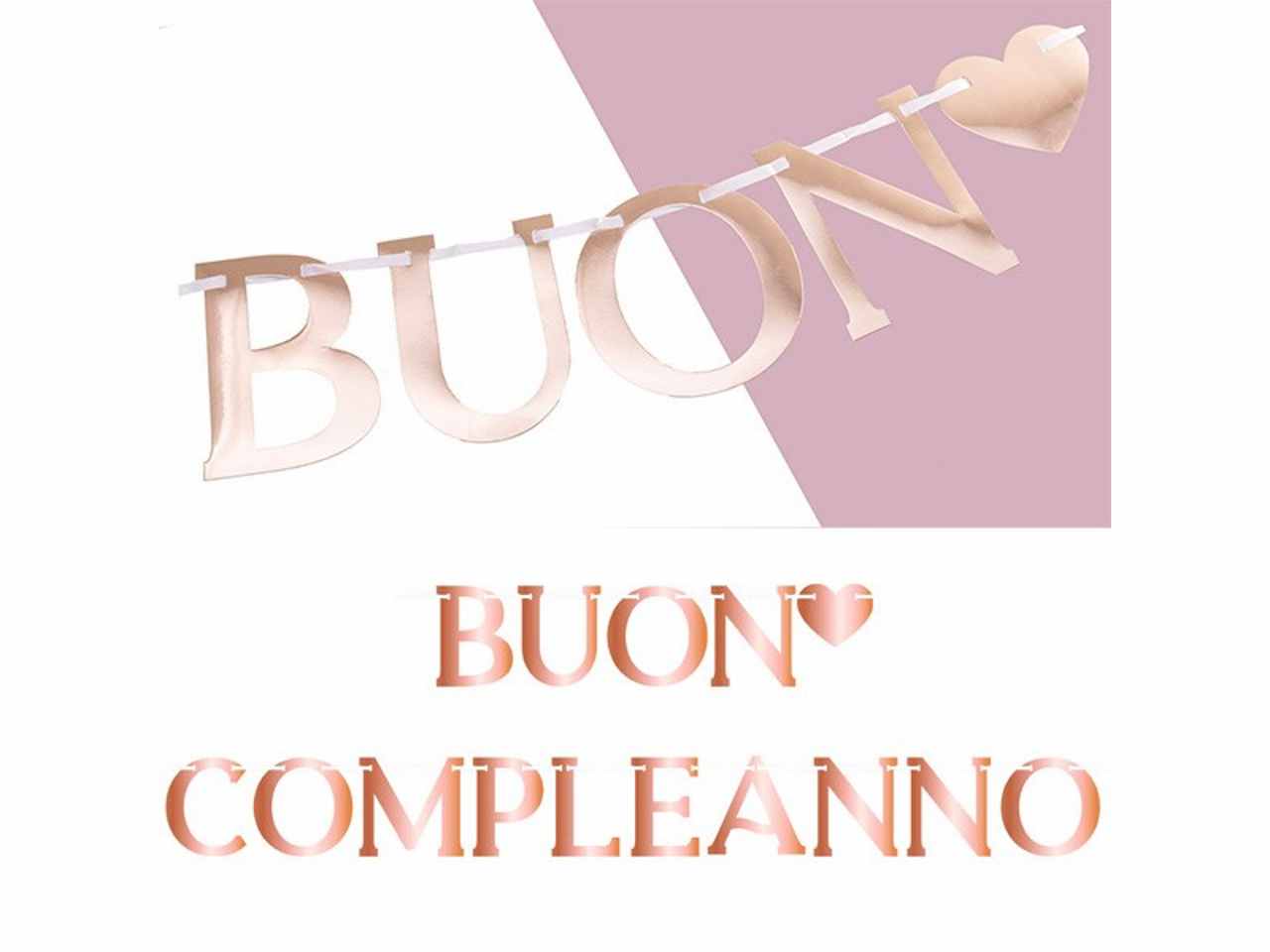 FESTONE BUON COMPLEANNO ROSE GOLD 2,8mt  54594 FESTONE BUON COMPLEANNO ROSE GOLD 2,8mt  54594