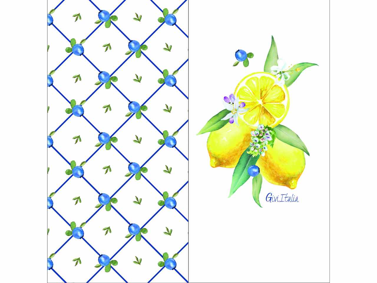 TOVAGLIOLI TWIN LEMON 16pz 33x33cm64244 TOVAGLIOLI TWIN LEMON 16pz 33x33cm64244