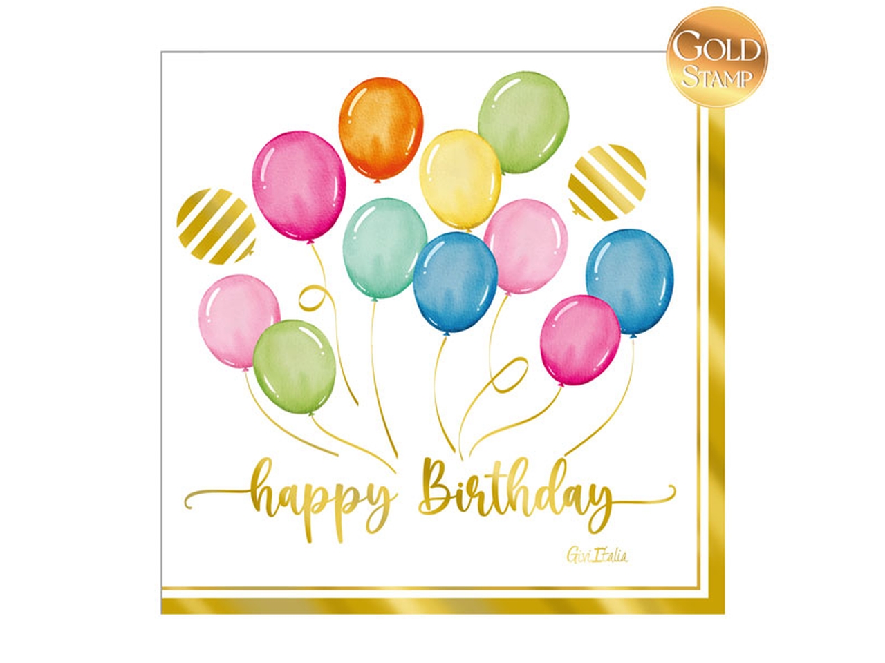 TOVAGLIOLI BALLONOS 33X33CM 16PZ 64554