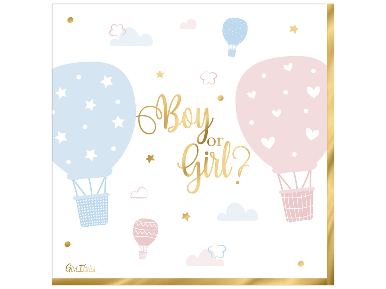 TOVAGLIOLI 16PZ 33X33CM BOY OR GILR? 64342