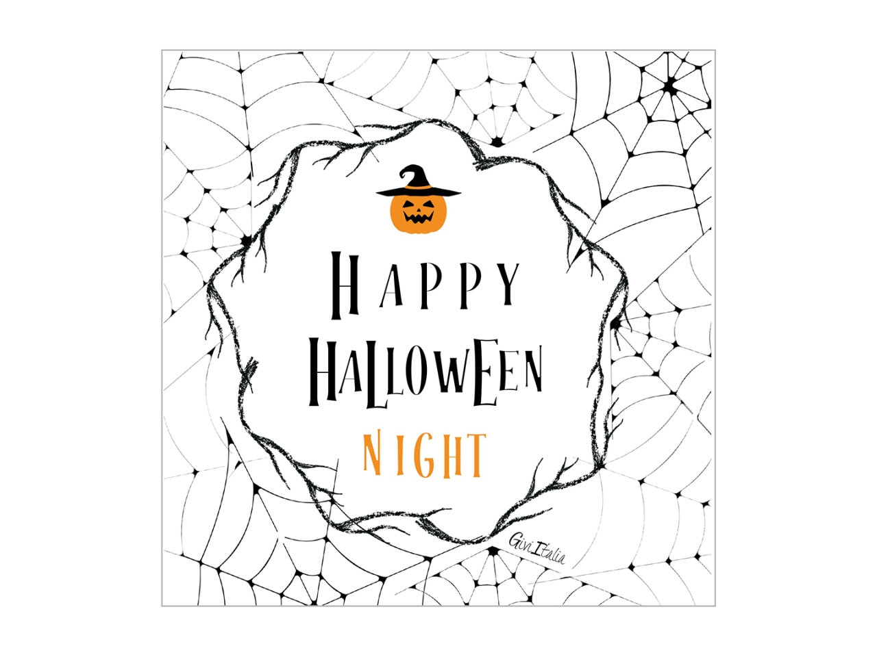 TOVAGLIOLI HALLOWEEN NIGHT 33X33CM 16PZ 64664