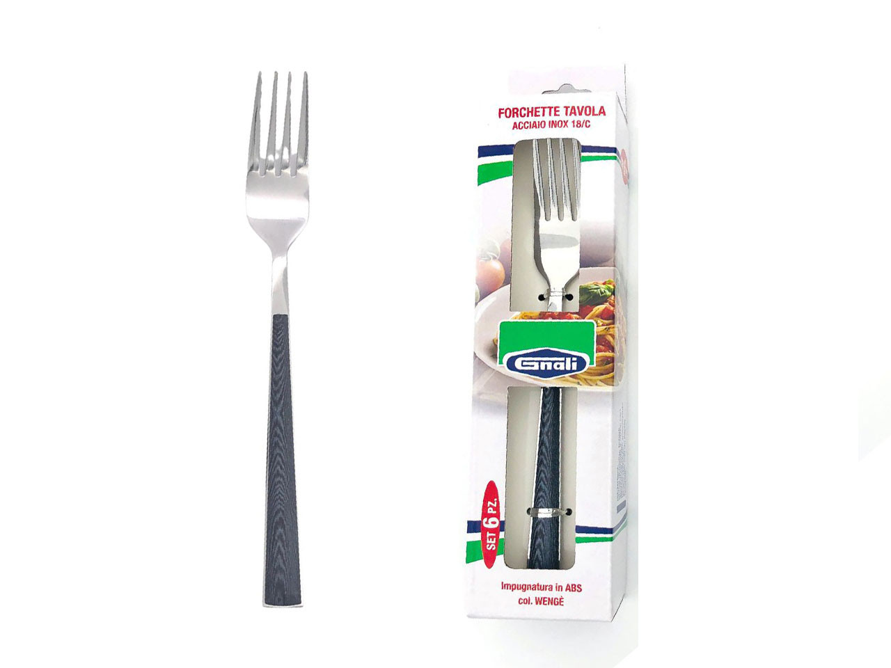 FORCHETTA TAVOLA MANICO WENGE’ 6PZ K30DA/WE
