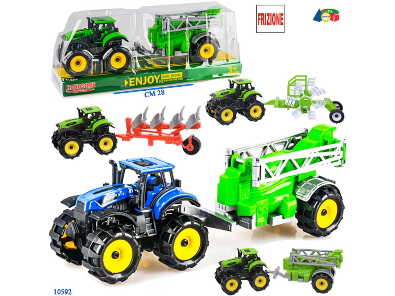 TRATTORE CON RIMORCHIO A FRIZIONE 10592 TRATTORE CON RIMORCHIO A FRIZIONE 10592