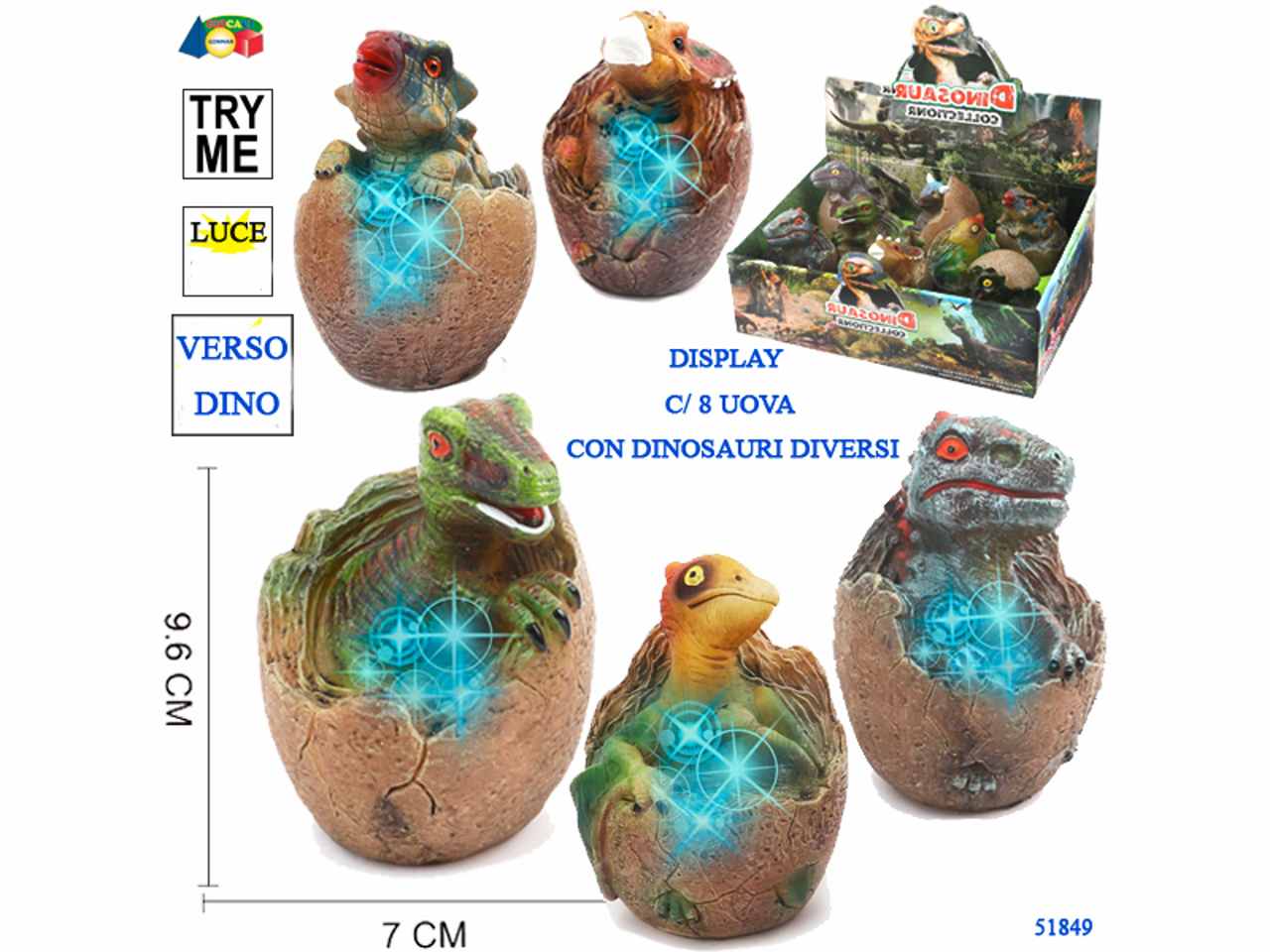 DINOSAURO IN UOVO C/LUCE/SUONO 51849