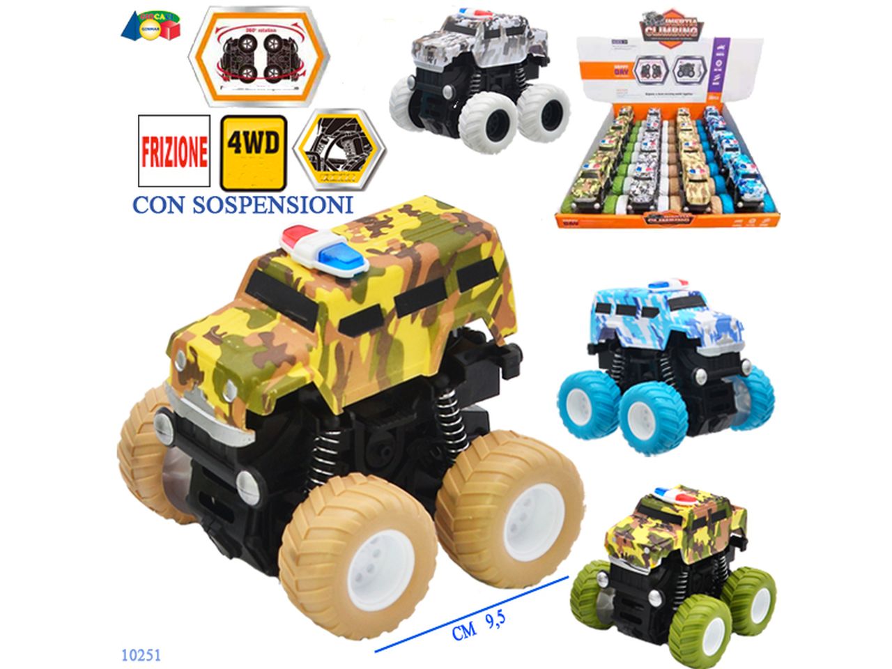 JEEP MONSTER MIMETICA 4 WD FRIZIO 10251 JEEP MONSTER MIMETICA 4 WD FRIZIO 10251