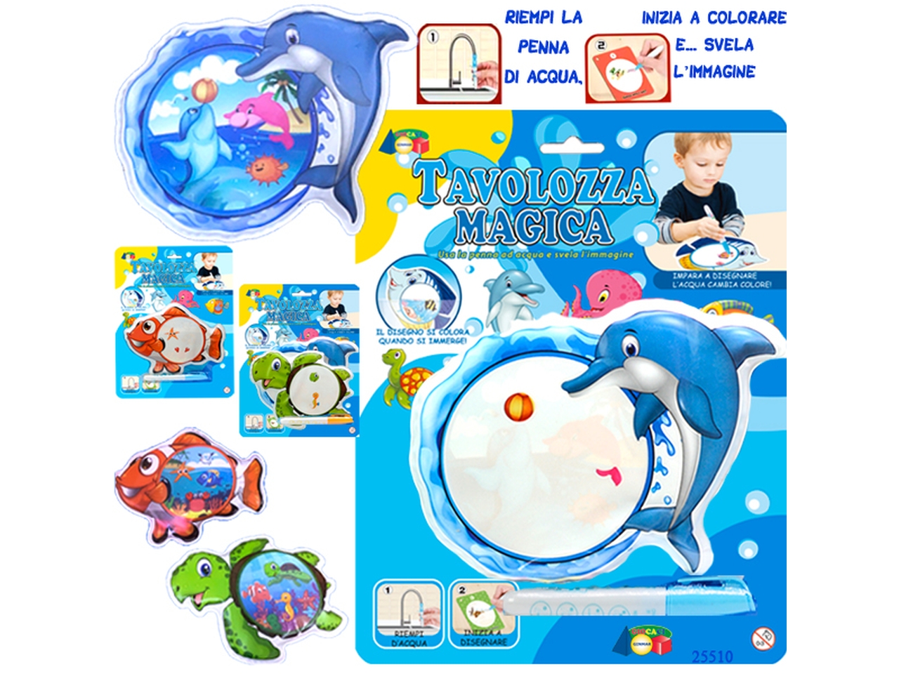 SET DISEGNO PESCI DA COLORARE 25510