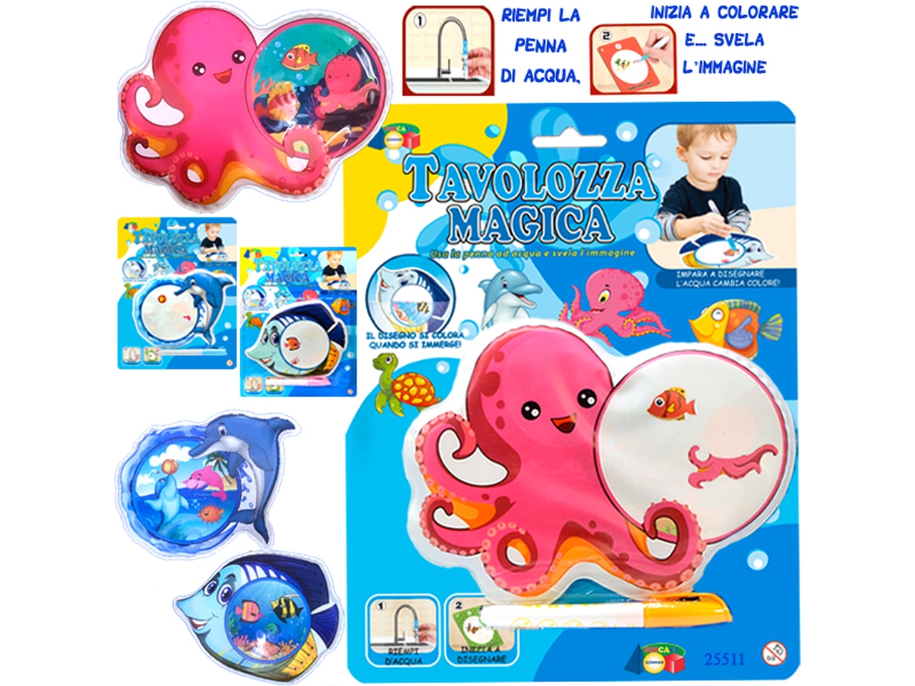 SET DISEGNO PESCI DA COLORARE 25511