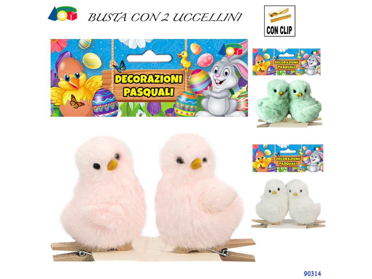 UCCELLINI C/CLIP 2PZ 90314