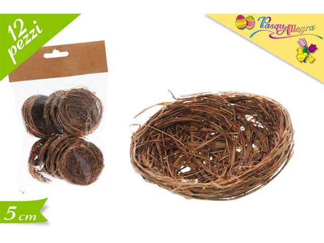 CESTINO A FORMA DI NIDO 12 PEZZI 560277