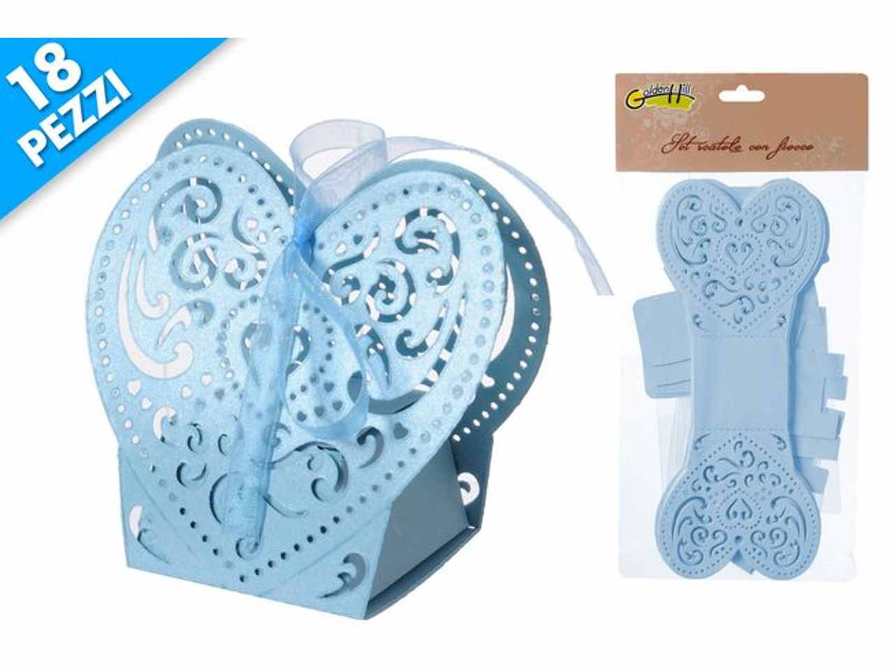 SCATOLA C/FIOCCO 18pz 9x8cm 513047A