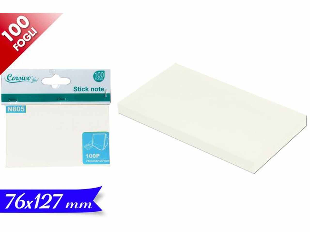 STICK NOTE 100FOGLI 76X127MM 748630