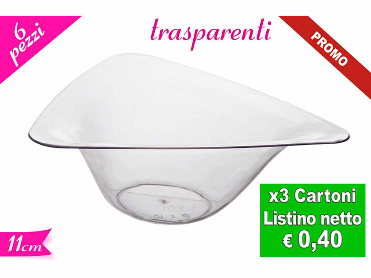 COPPETTA TRIANGOLARE 6PZ 705754
