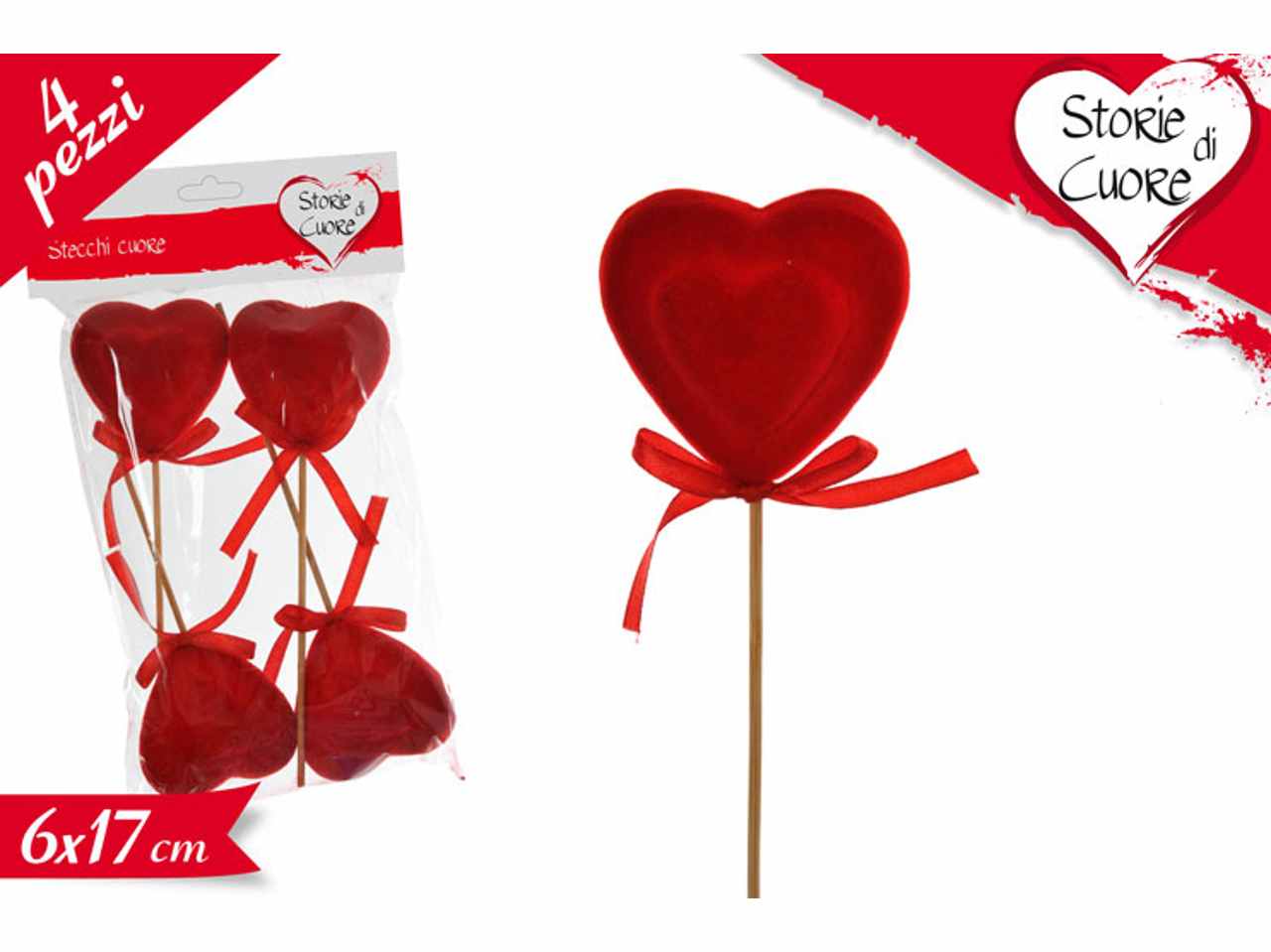 STECCO CUORE SET DA 4 PEZZI 6X17 615131