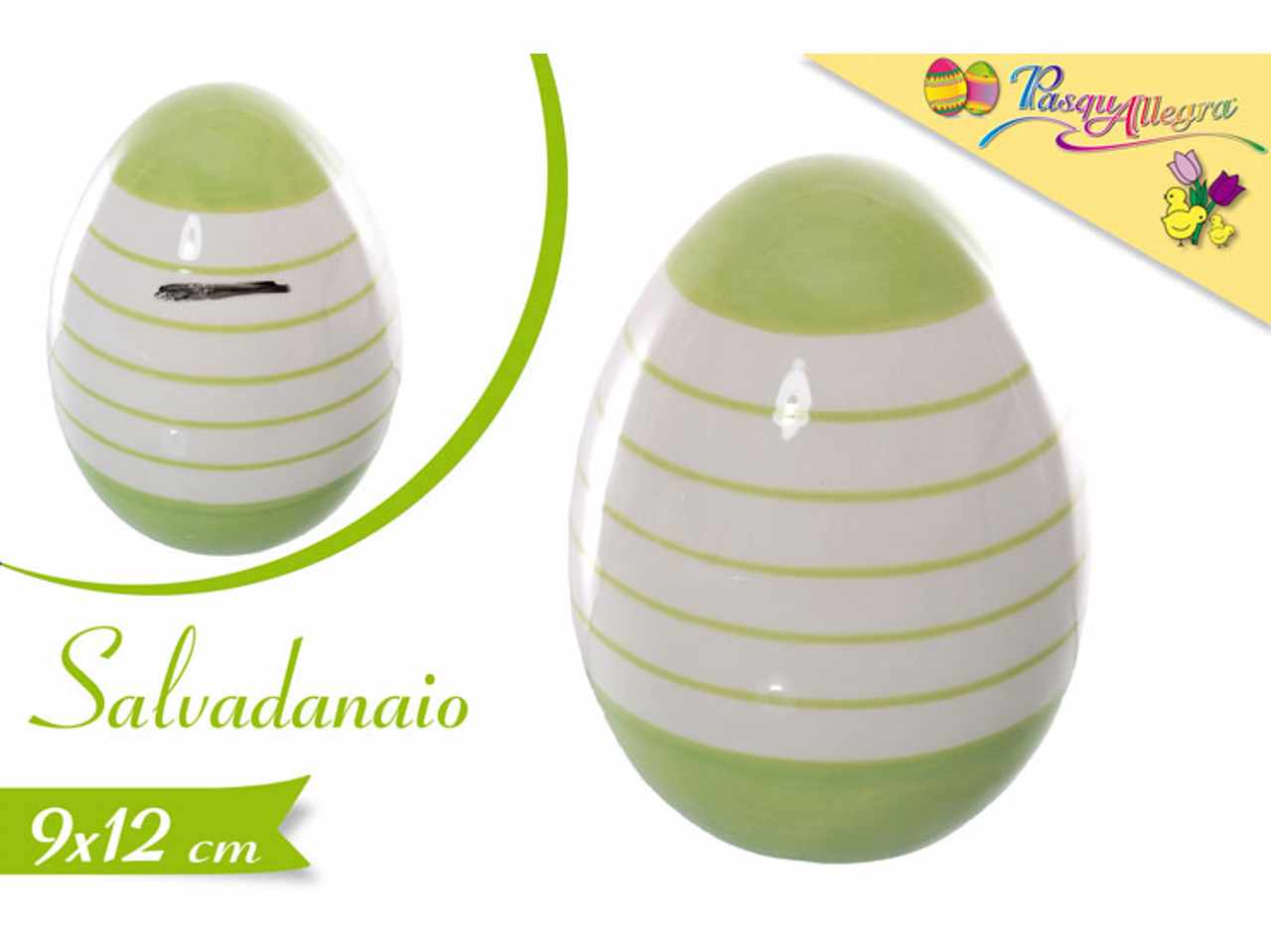 UOVO SALVADANAIO DECORATO 9X12CM 440370 UOVO SALVADANAIO DECORATO 9X12CM 440370