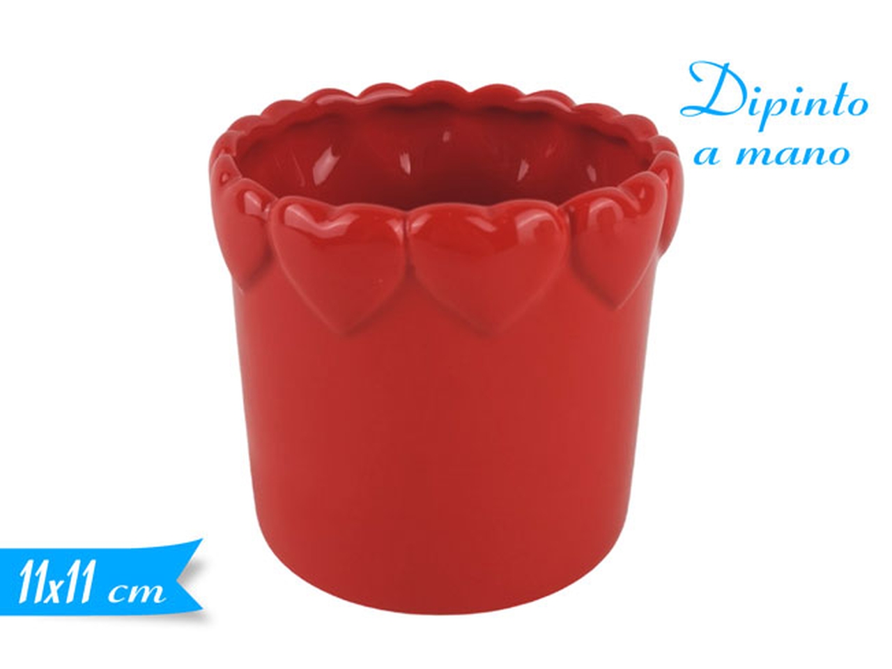 VASO ROSSO CERAMICA 11X11CM 443236