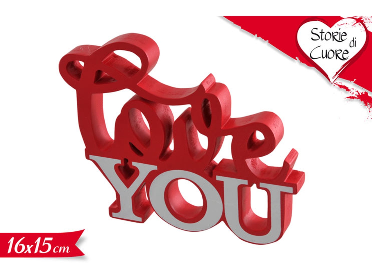 SCRITTA LOVE YOU 16X15CM 670146