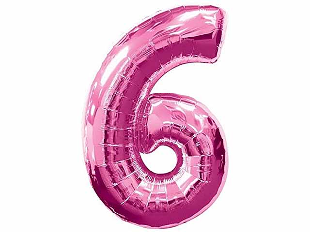 PALLONE NUMERALE ROSA 6 016F
