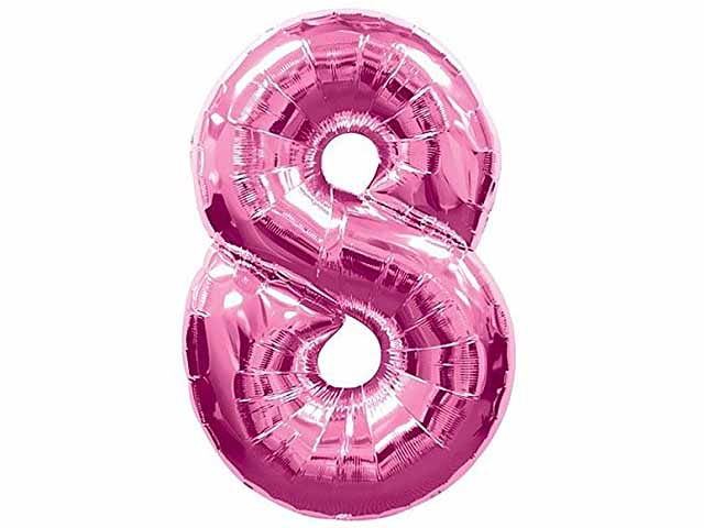 PALLONE NUMERALE ROSA 8 018F