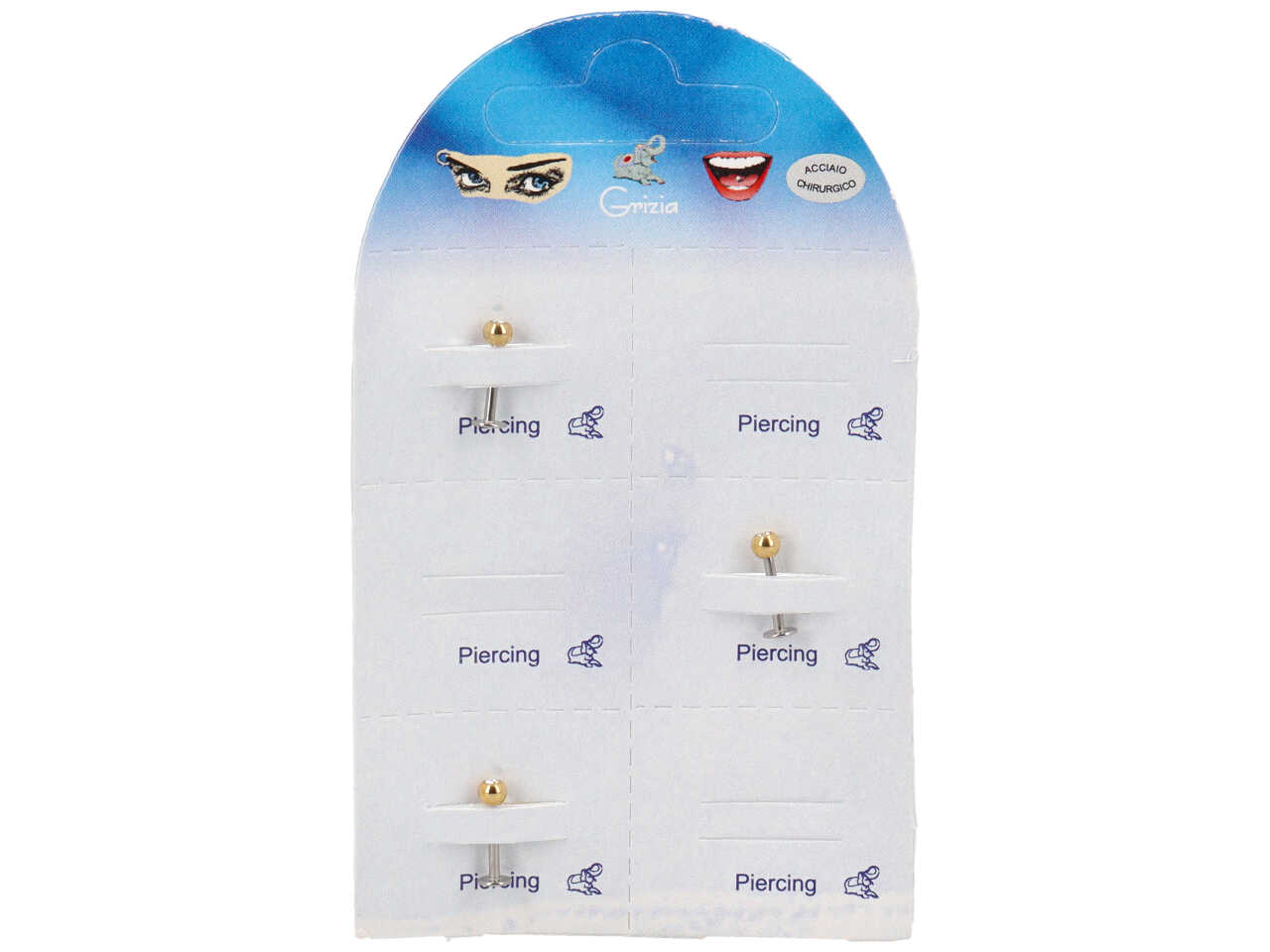LABRET 1.2X8X3 PALLINE ORO BP8654