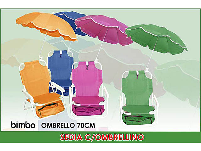 SEDIA C/OMBRELLO E SACCA 38X38XH.52CM 798077