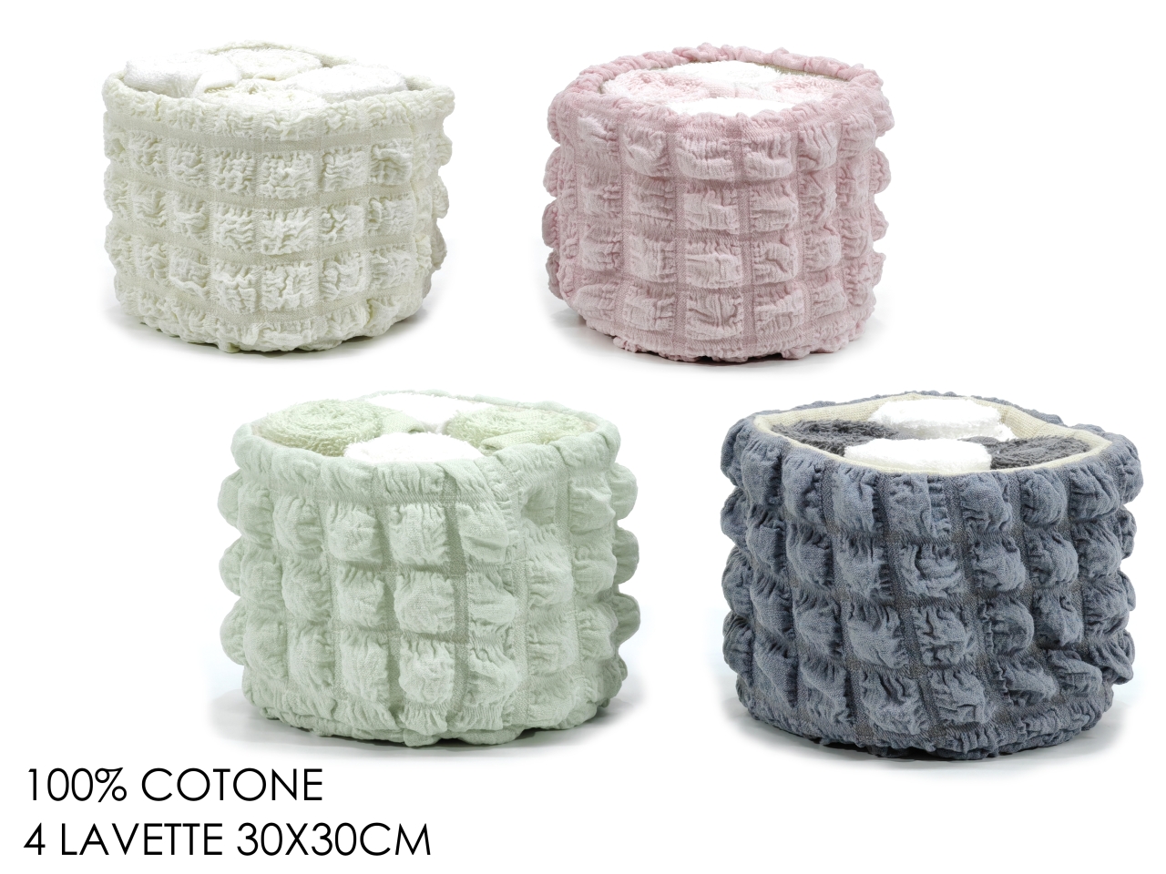 LAVETTE CON CESTINO 30X30CM 4PZ 441703