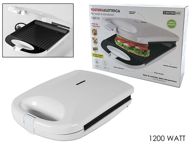 TOSTIERA 1200W BIANCA 878400 TOSTIERA 1200W BIANCA 878400