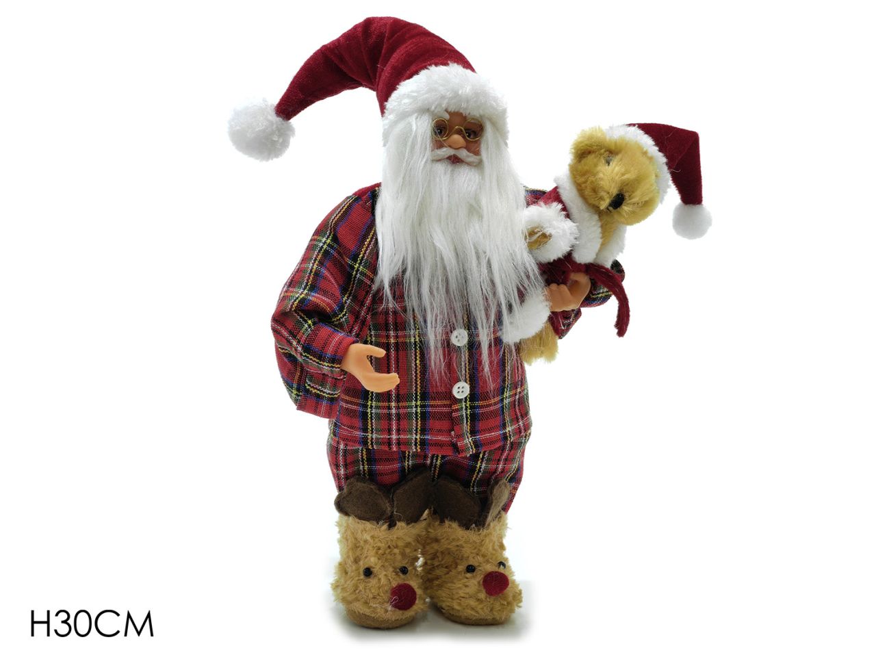 BABBO NATALE MISURA H.30CM CON O 432641