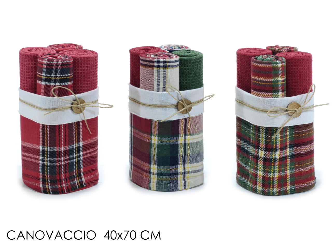 CANOVACCIO 40X70CM C/CESTINO 4PZ SCOZZESE 425018 CANOVACCIO 40X70CM C/CESTINO 4PZ SCOZZESE 425018