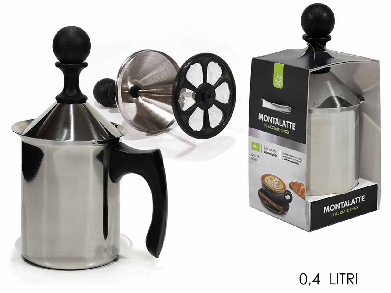 CAPPUCCINO SHAKER ACCIAIO 0.4lt 727142