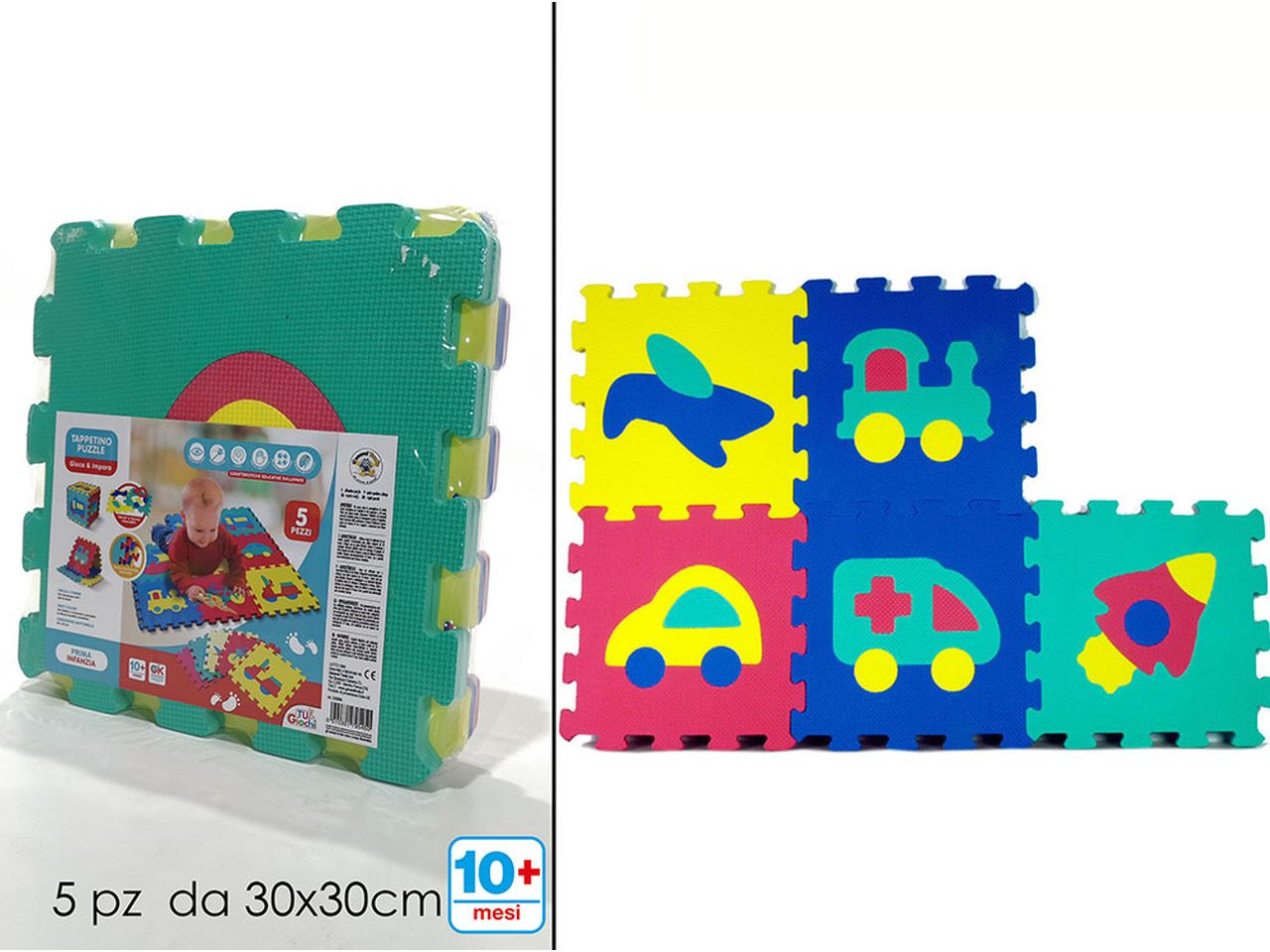 TAPPETINO PUZZLE DA 5 PEZZI E CO 529056