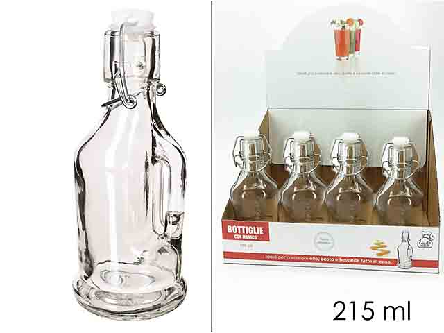 BOTTIGLIA 215ml TRASP. C/TAPPO 704932