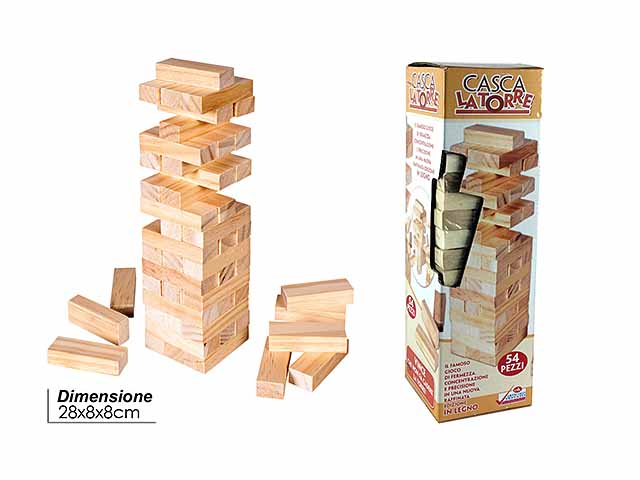 GIOCO CASCA LA TORRE 54pz IN LEGNO 751900 GIOCO CASCA LA TORRE 54pz IN LEGNO 751900