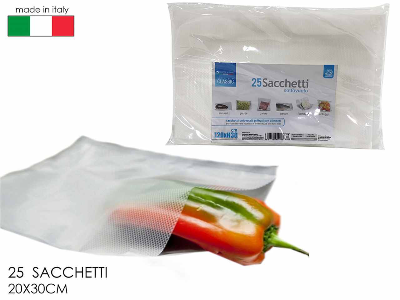SACCHETTI SOTTOVUOTO 20x30cm 25pz 920801