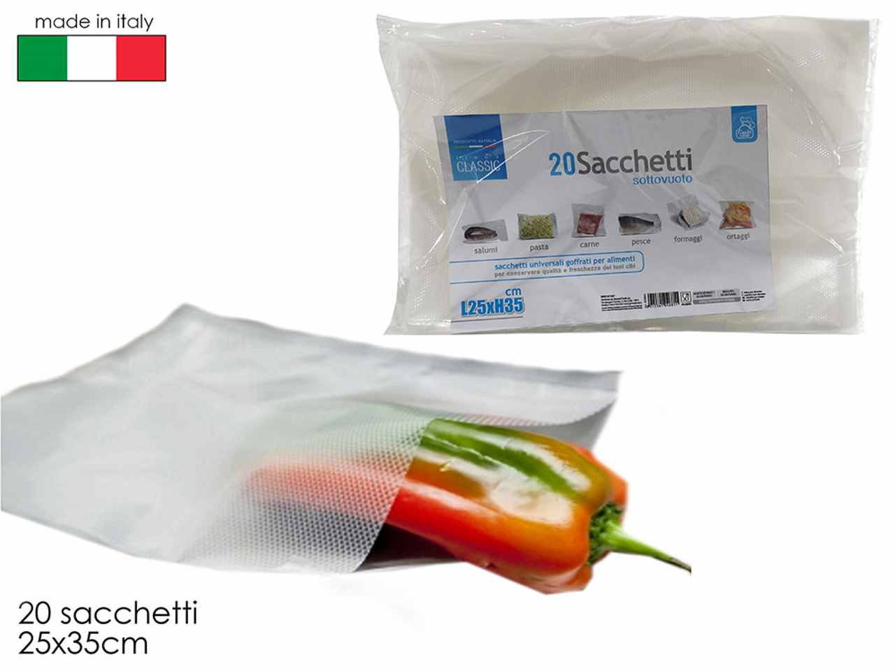 SACCHETTI SOTTOVUOTO 25x35cm 20PZ 920803