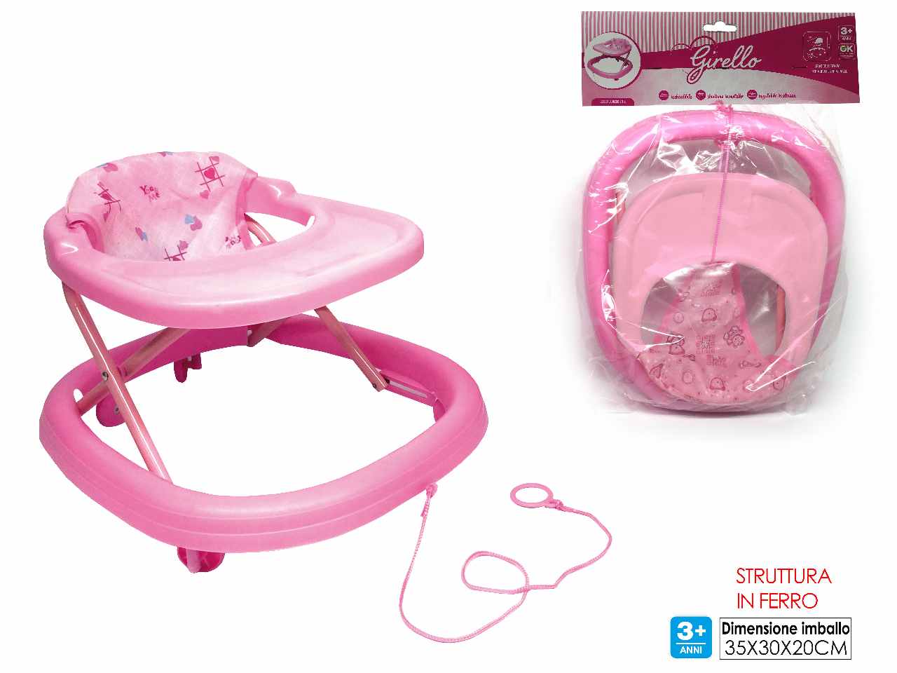 GIRELLO RICHIUDIBILE ROSA IN MET 101247