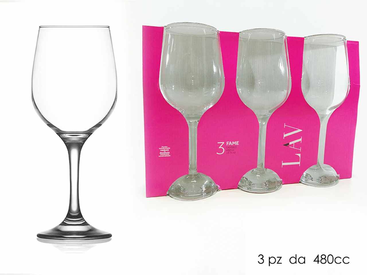 CALICE ACQUA/VINO FAME 480CC 3PZ 680501