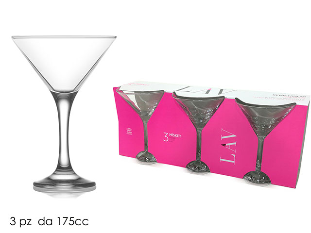 BICCHIERE COCKTAIL 3pz 680507B