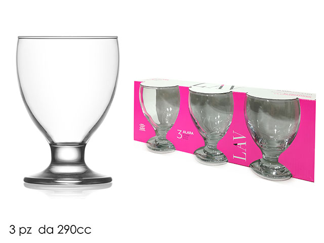 BICCHIERE ALARA 290cc 3pz 680573