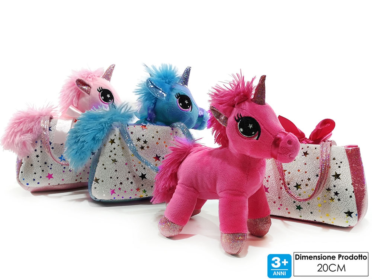 MORBIDOSI UNICORNO IN BORS.H22CM 721800