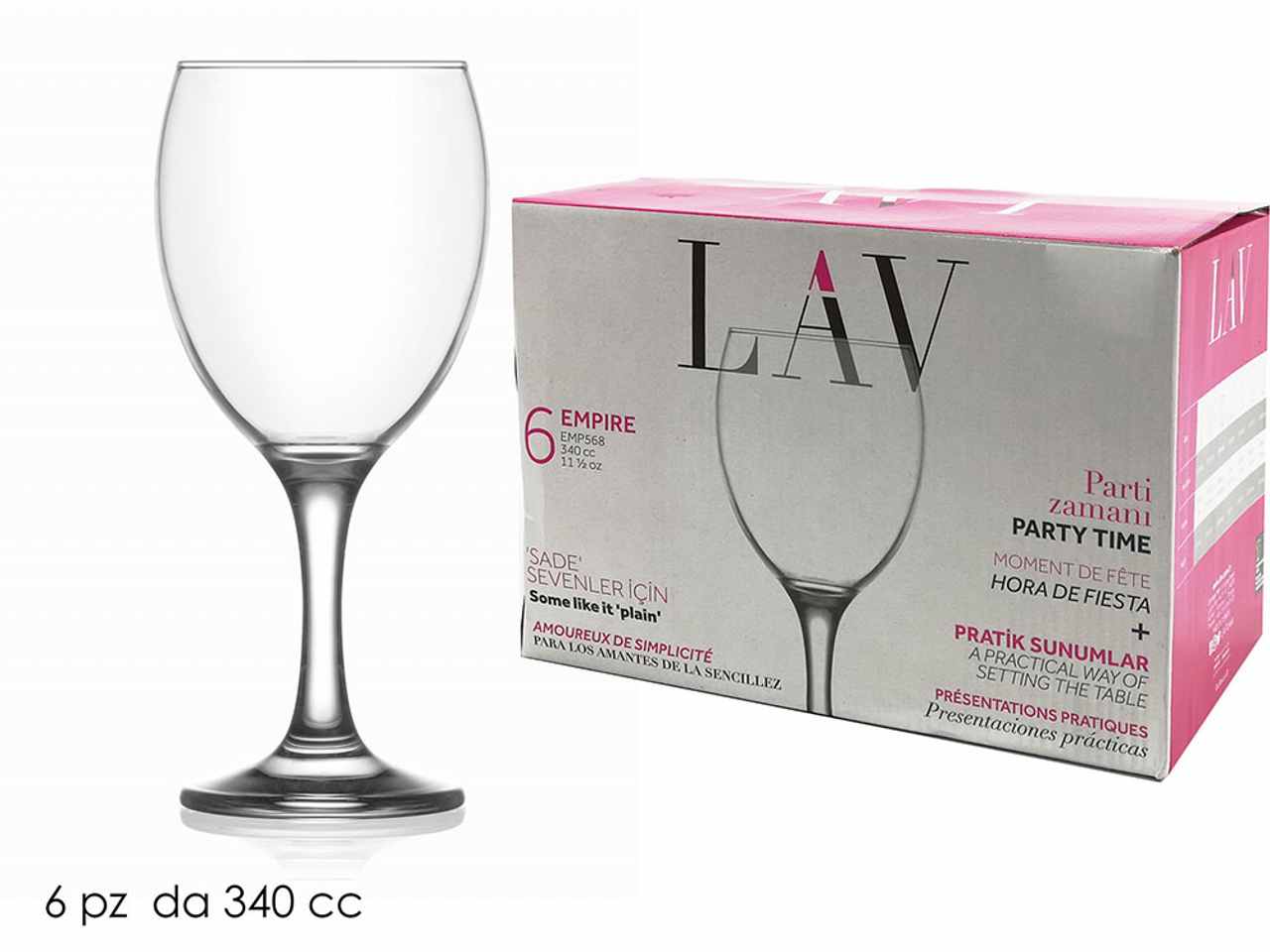 L.EMPIRE CALICE 340cc 6pz 680535A