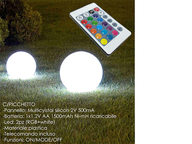 LAMPADA SFERA SOLARE D.35cm 569534B
