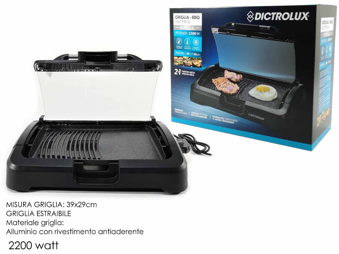 BARBECUE ELETTRICO CON GRILL 220 875301