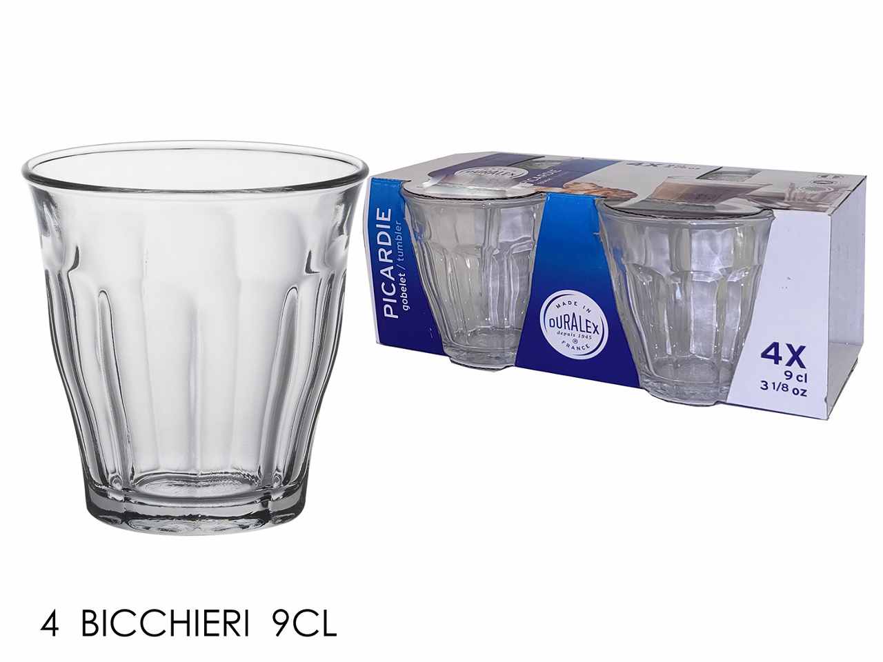 BICCHIERI IN VETRO TEMPERATO TRA 994002