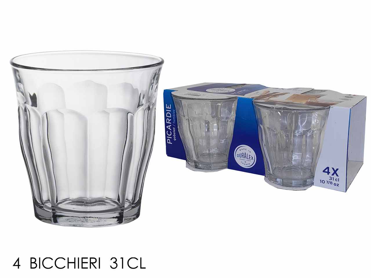 BICCHIERI IN VETRO TEMPERATO TR 994002B